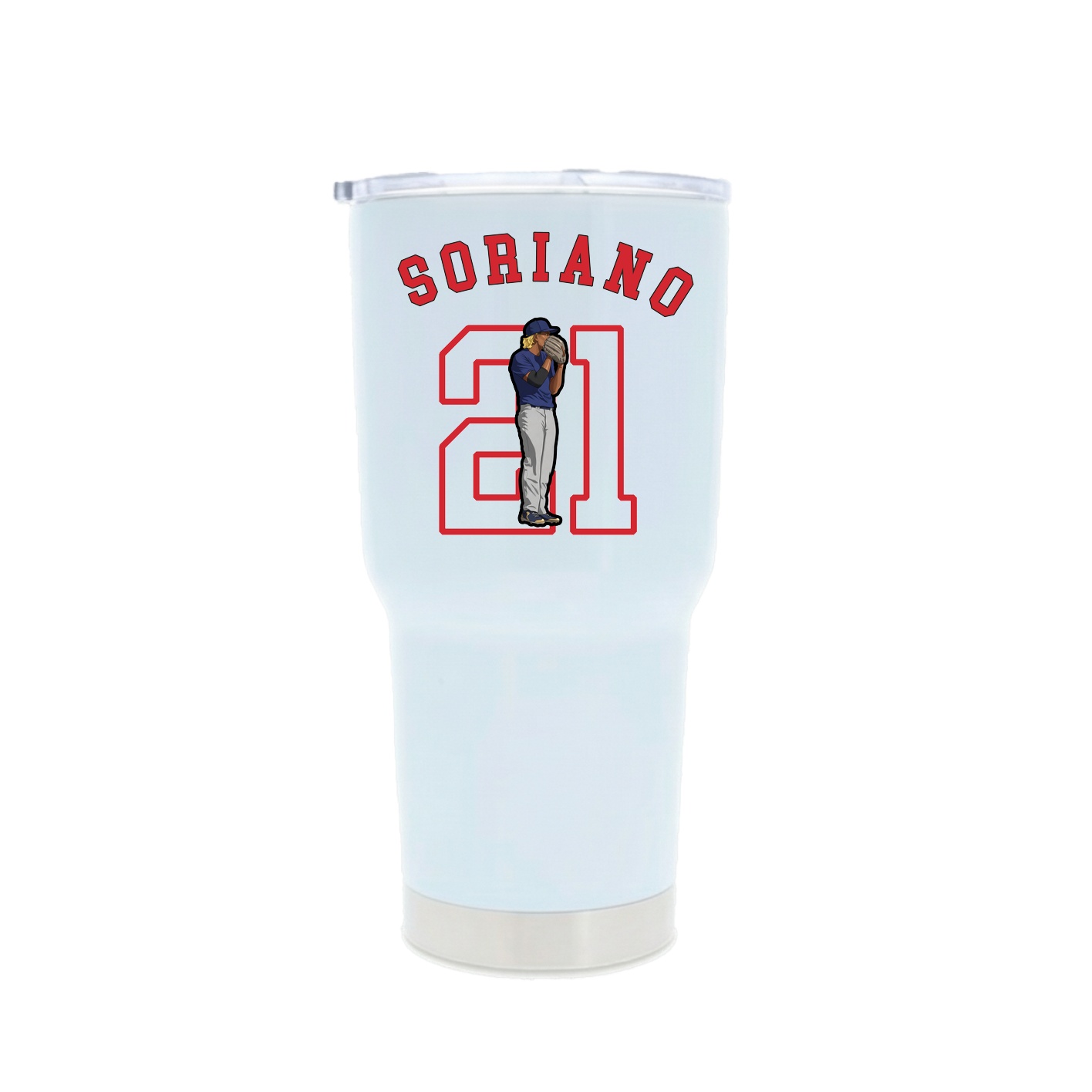 30oz Stainless Steel Tumbler — Shirsey Arch in White