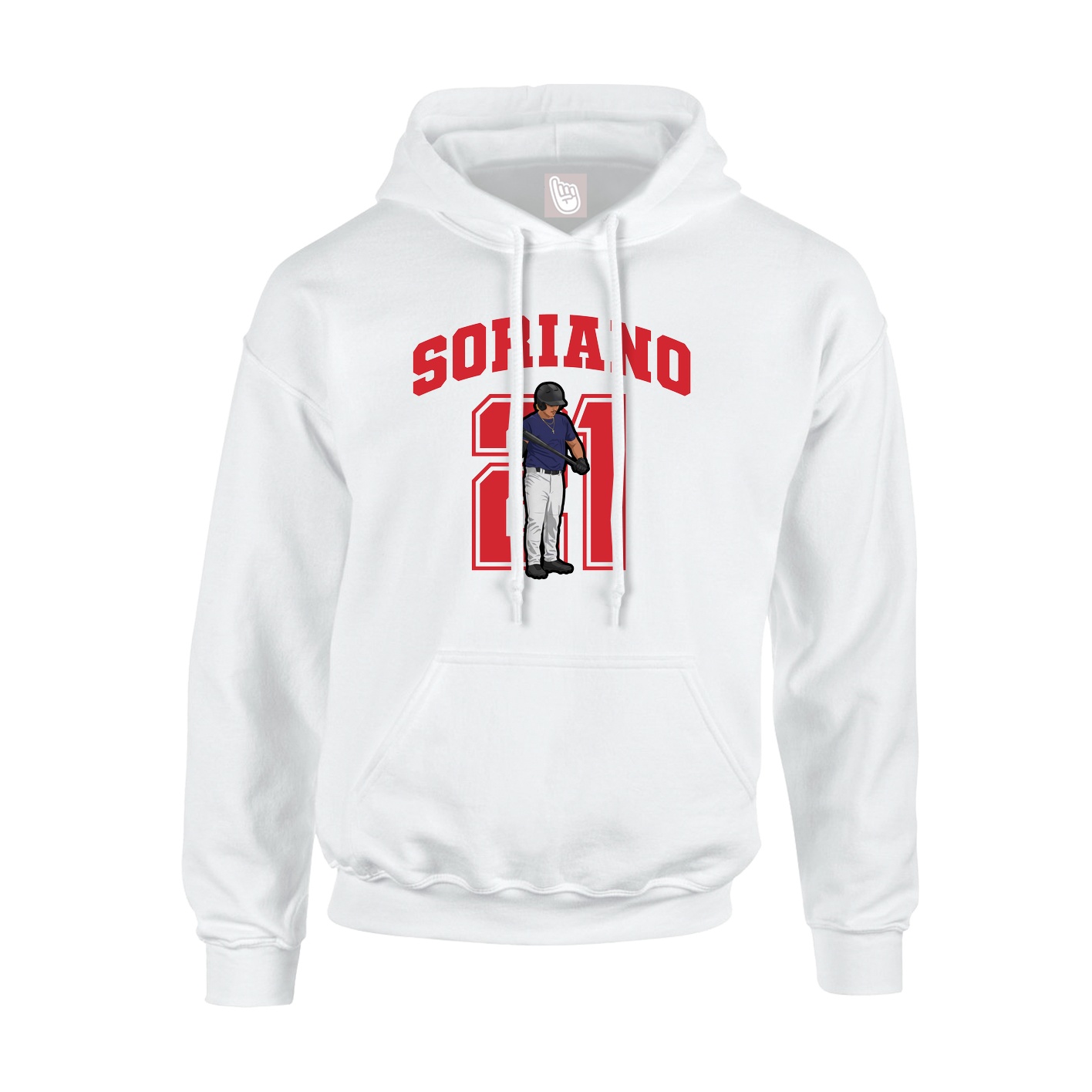 Youth Hoodie — Number in White