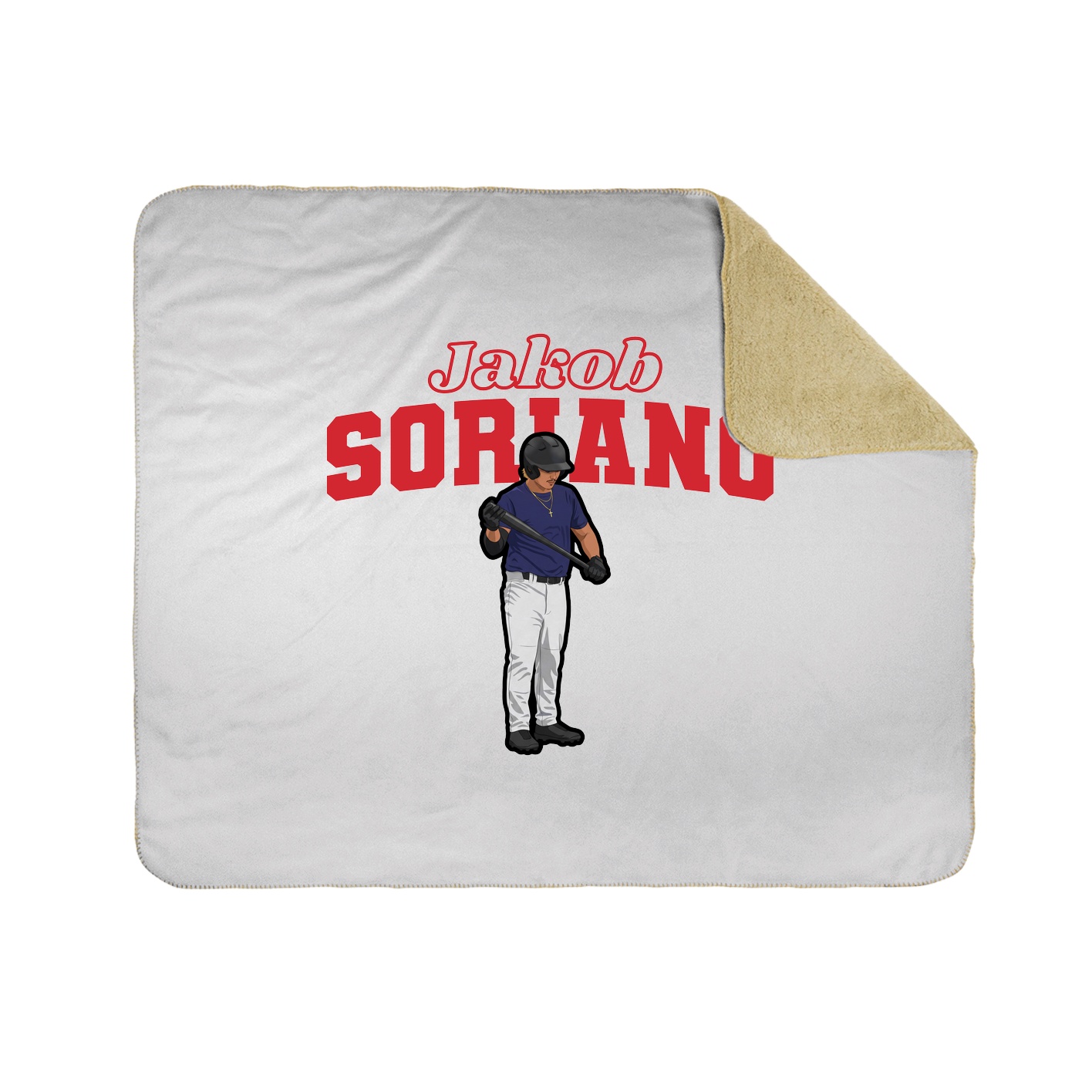 Throw Blanket — Name Arch in White