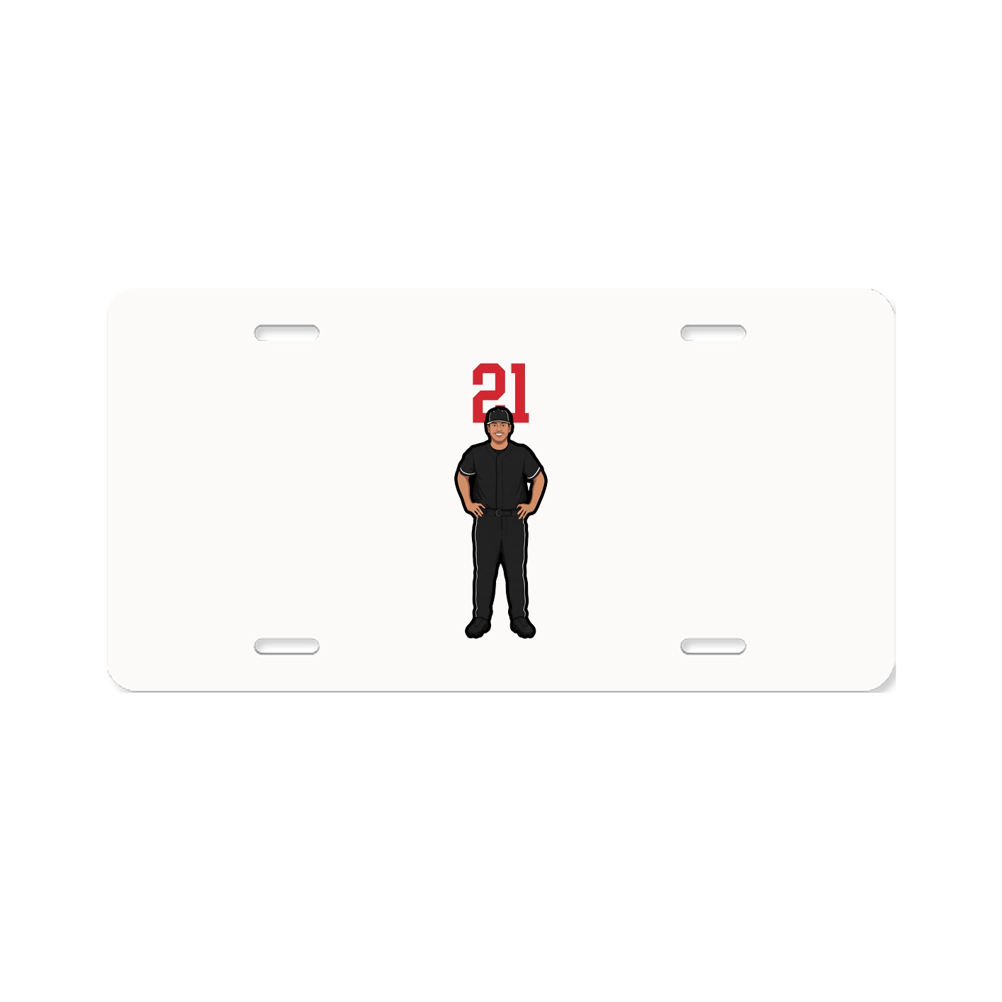 License Plate — Number Top in Classic