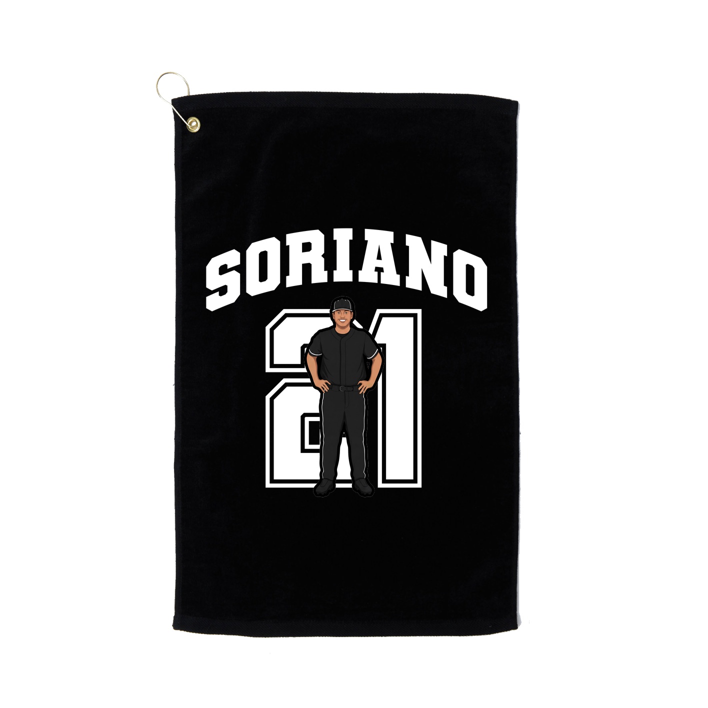 Golf Towel — Number in Black