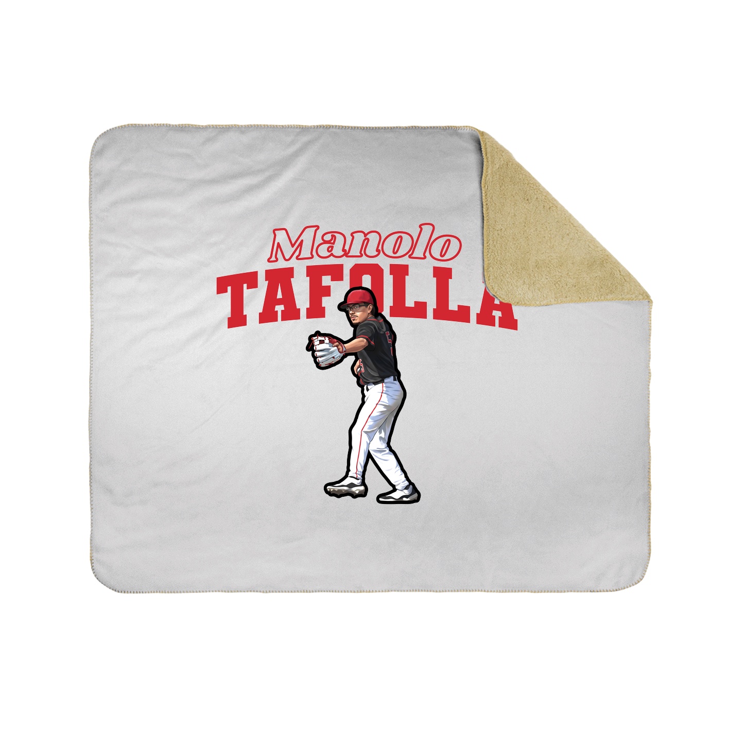 Throw Blanket — Name Arch in White
