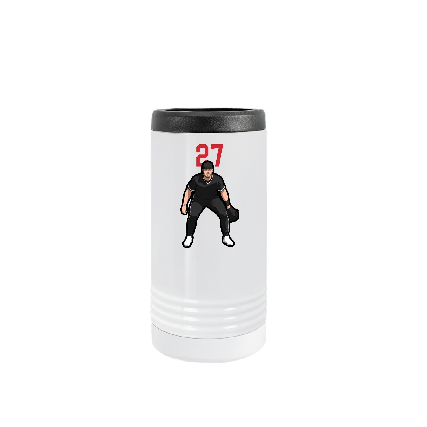 Slim Beverage Holder — Number Top in White