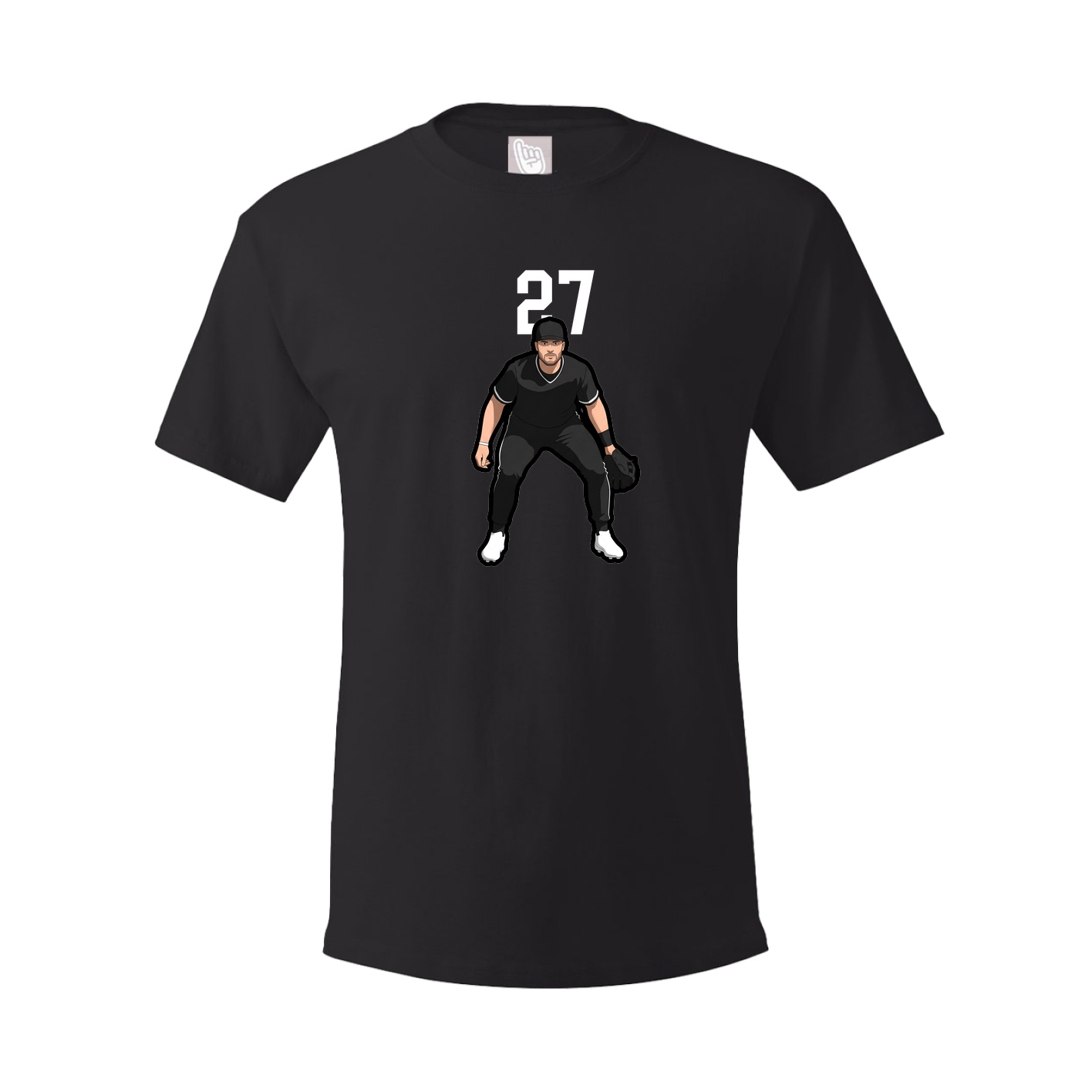 Youth Tee — Number Top in Black