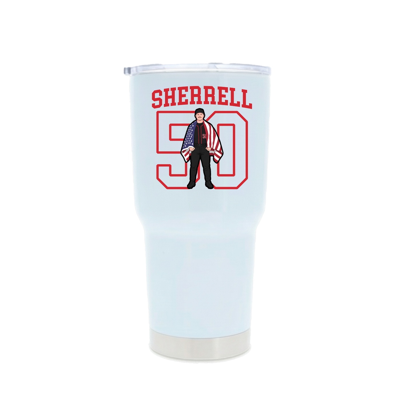 30oz Stainless Steel Tumbler — Shirsey in White