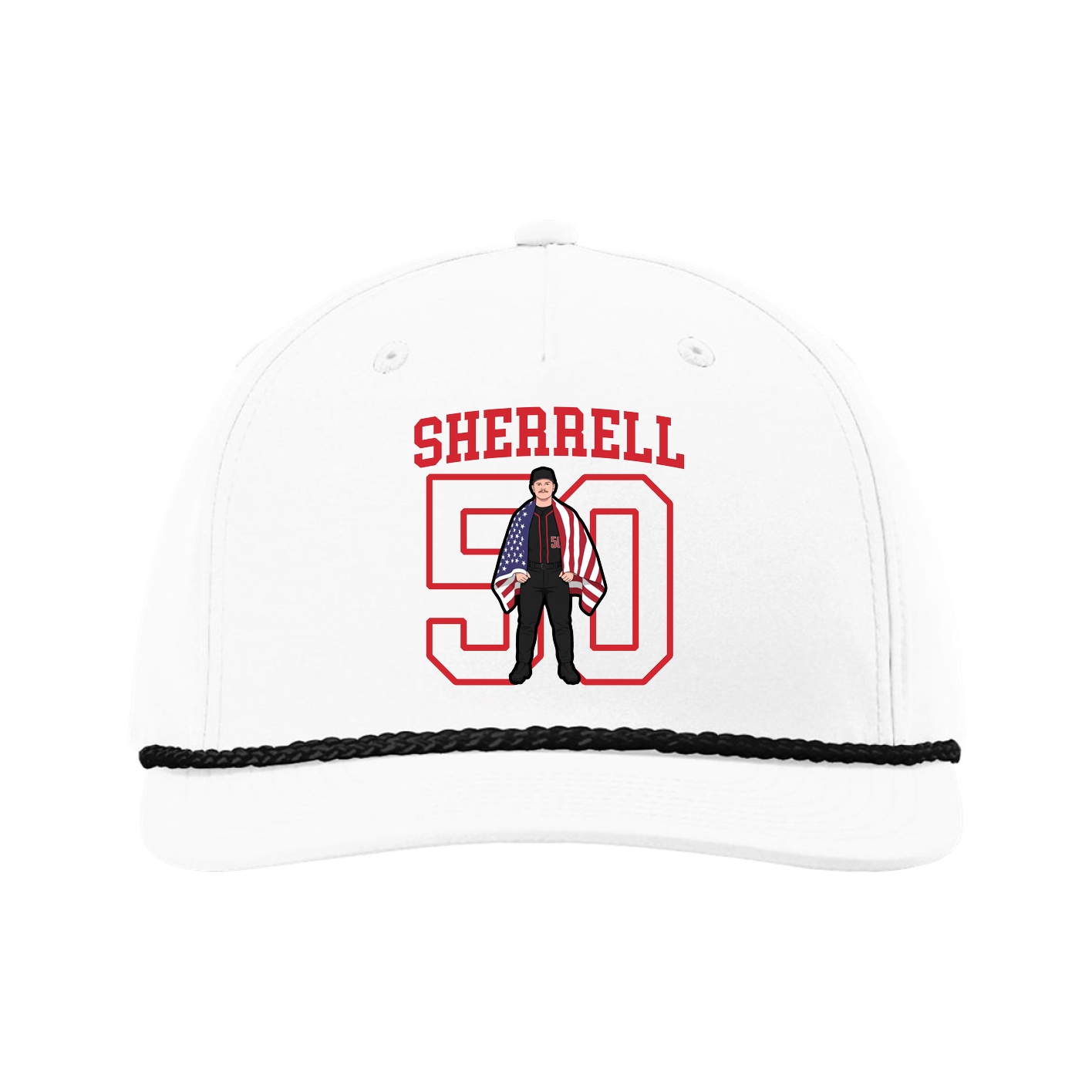 Five-Panel Classic Rope Cap — Shirsey in White