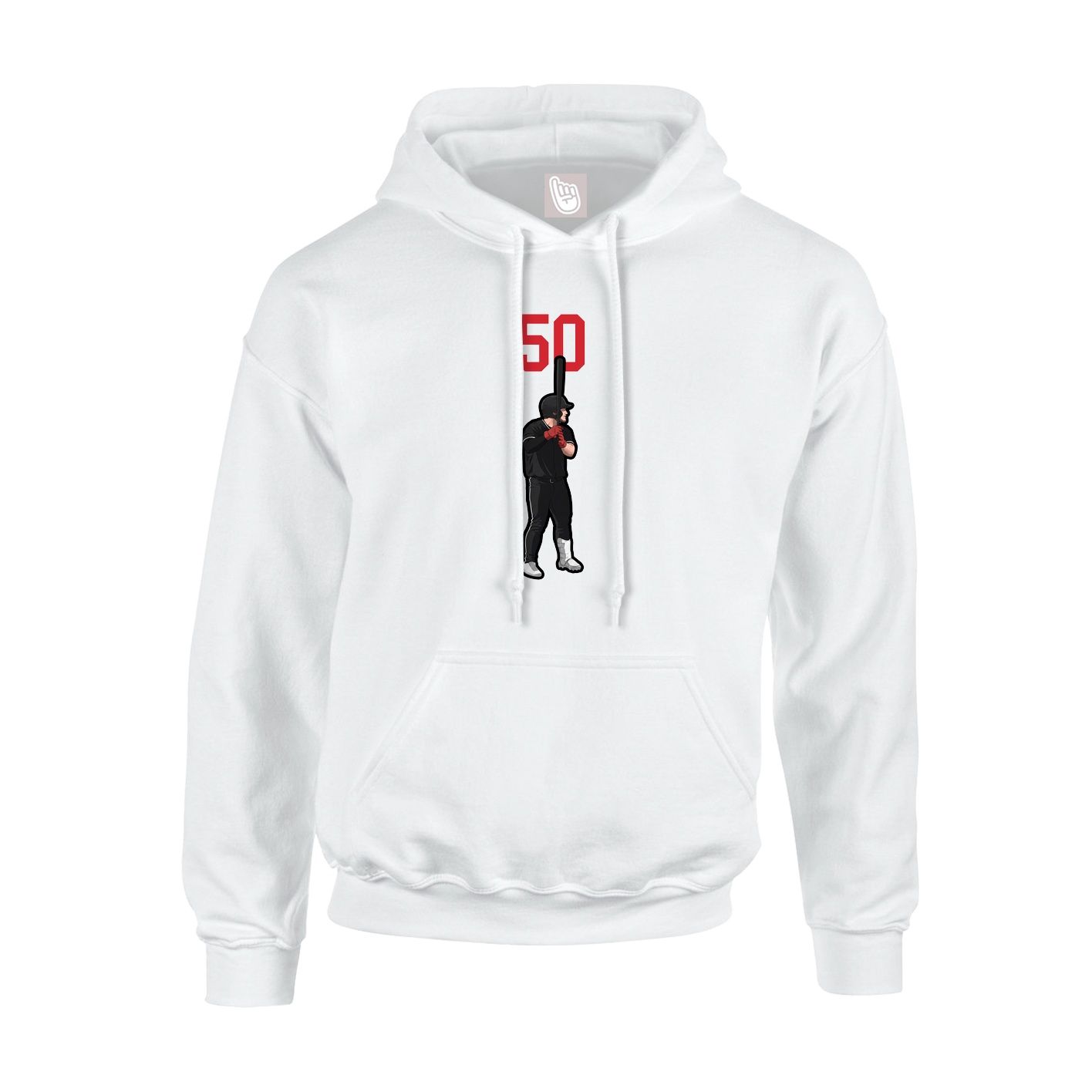 Hoodie — Number Top in White