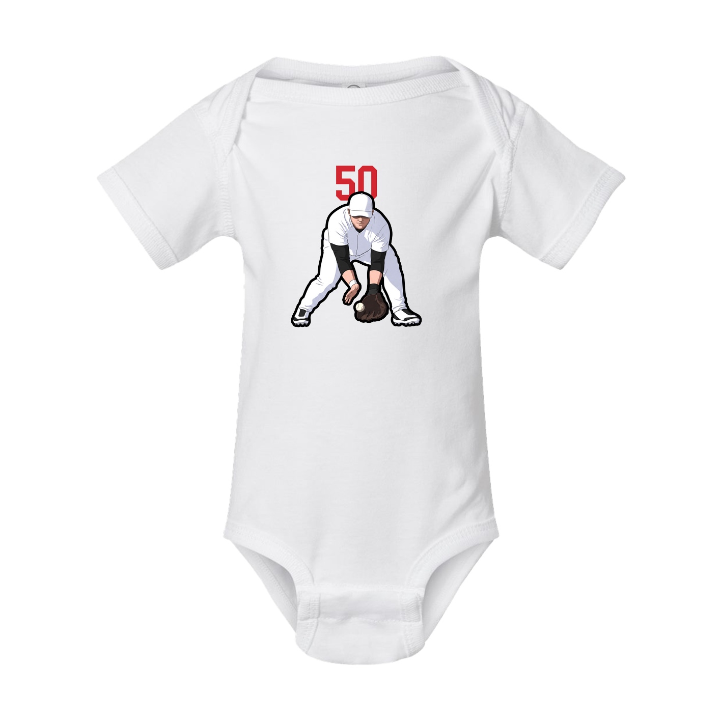 Baby Onesie — Number Top in White