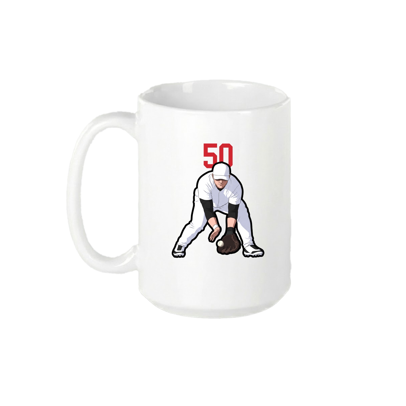 15oz Coffee Mug — Number Top in White