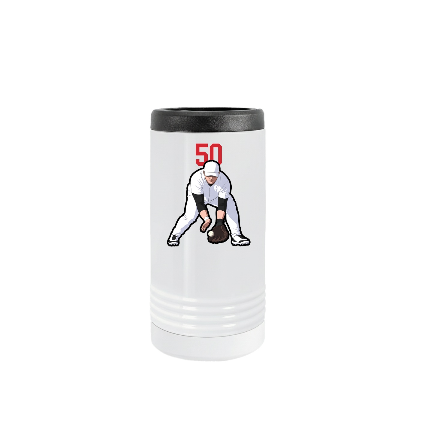 Slim Beverage Holder — Number Top in White