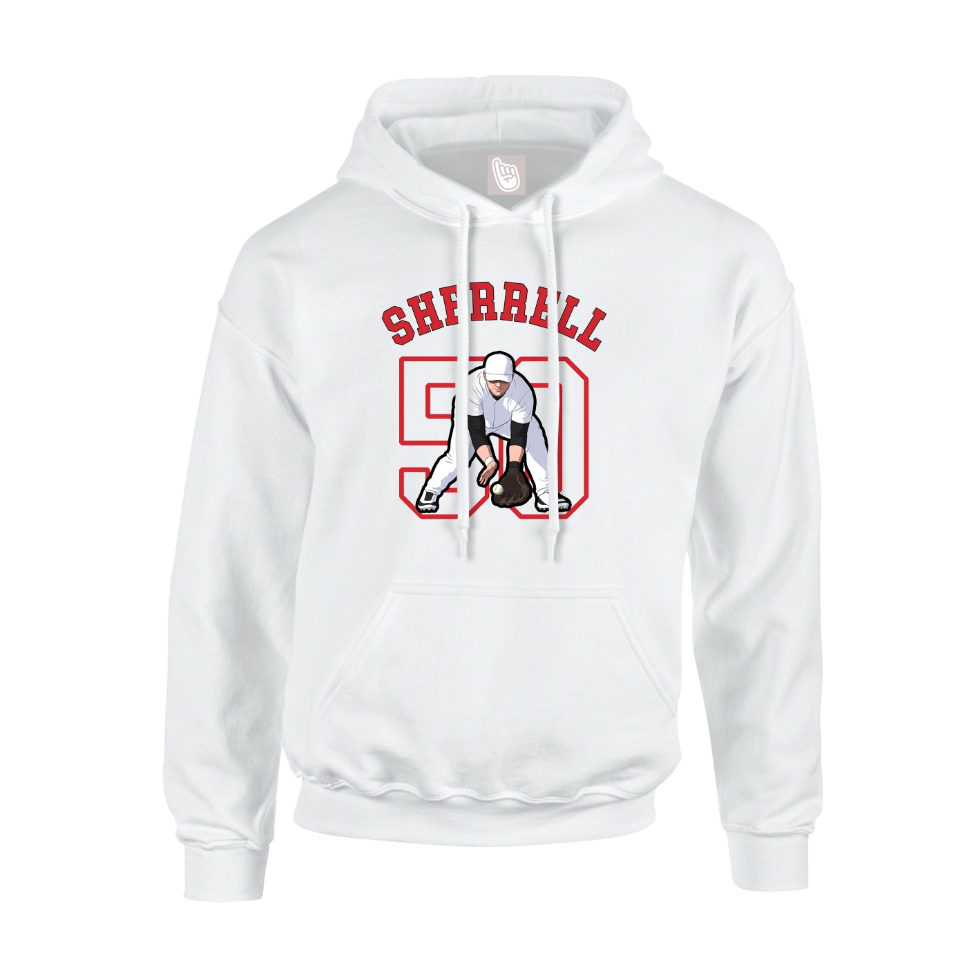 Youth Hoodie — Shirsey Arch in White