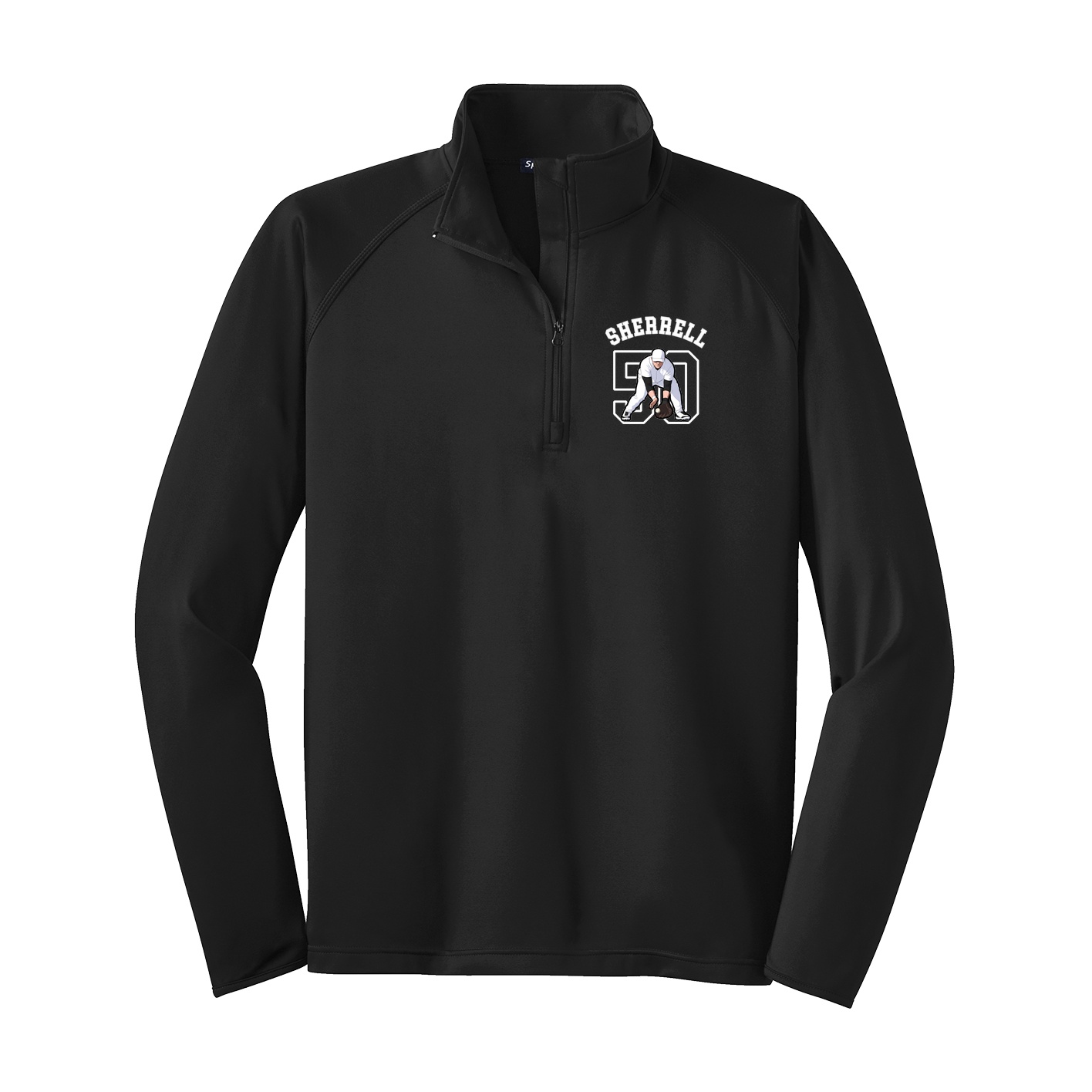 Q-Zip Pullover — Shirsey Arch in Black
