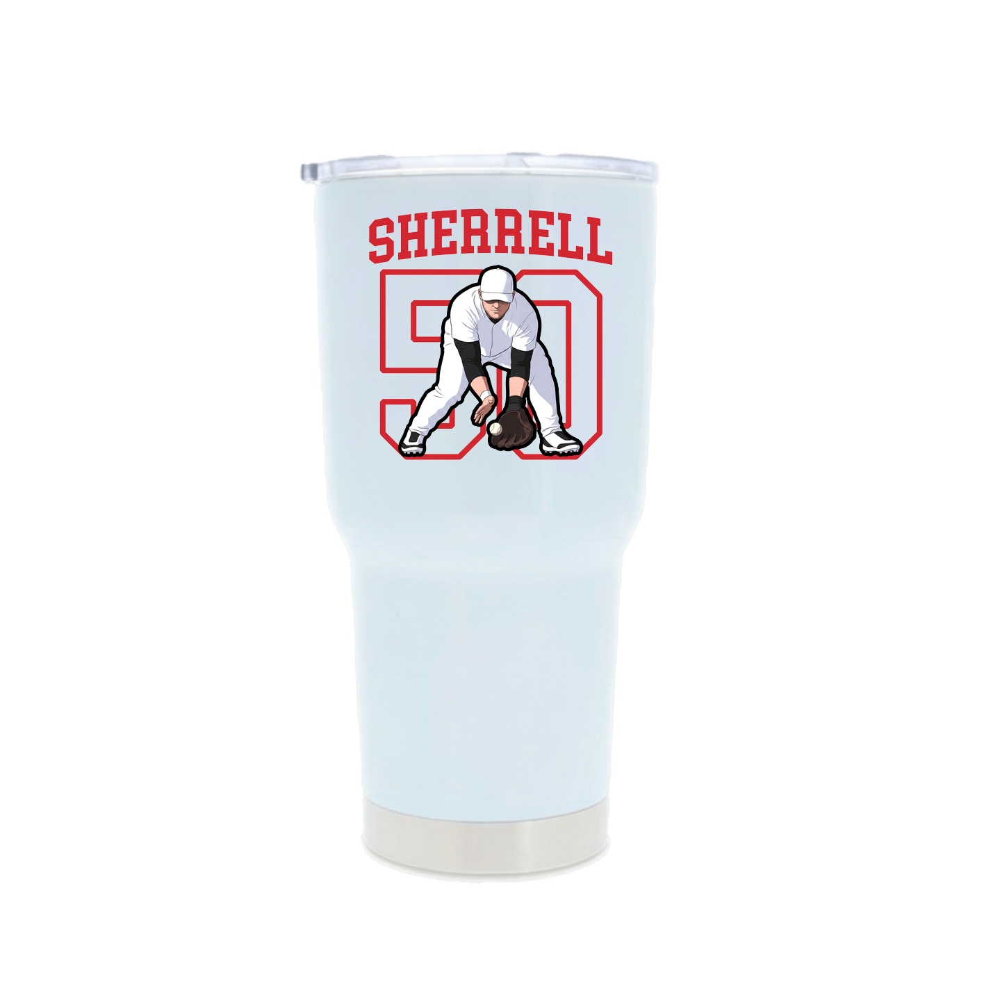 30oz Stainless Steel Tumbler — Shirsey in White