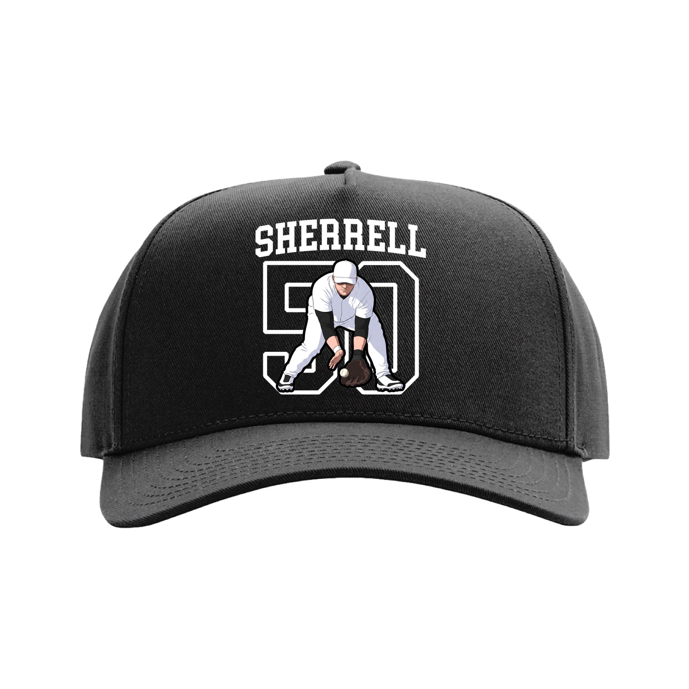 Full Fabric Five-Panel Champ Cap — Shirsey in Black