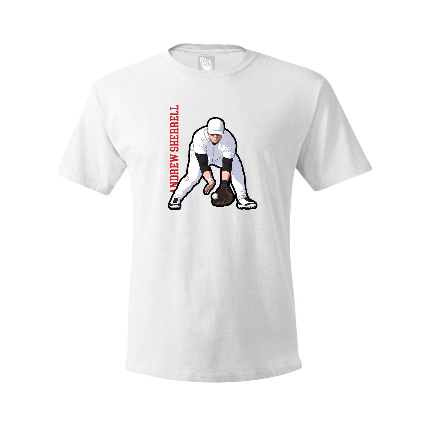 Youth Tee — Name Vertical in White