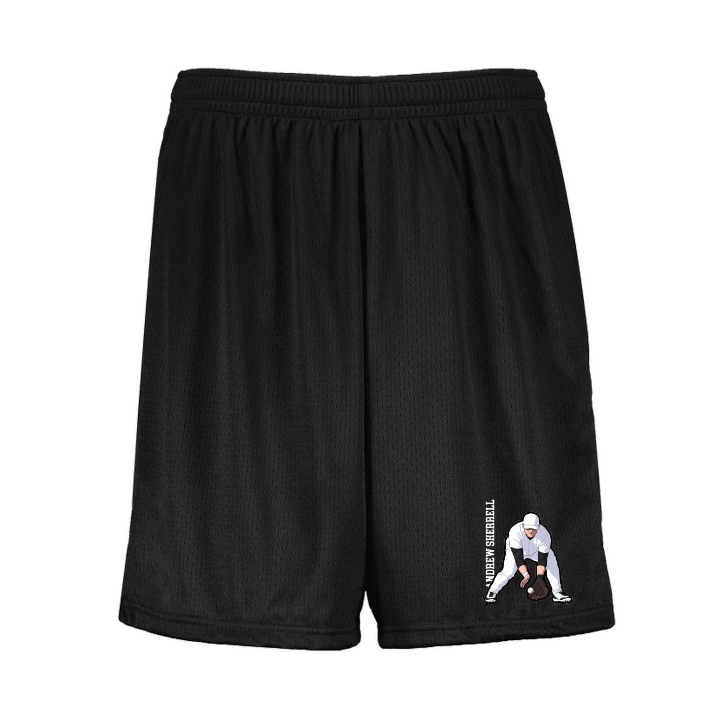 Shorts — Name Vertical in Black