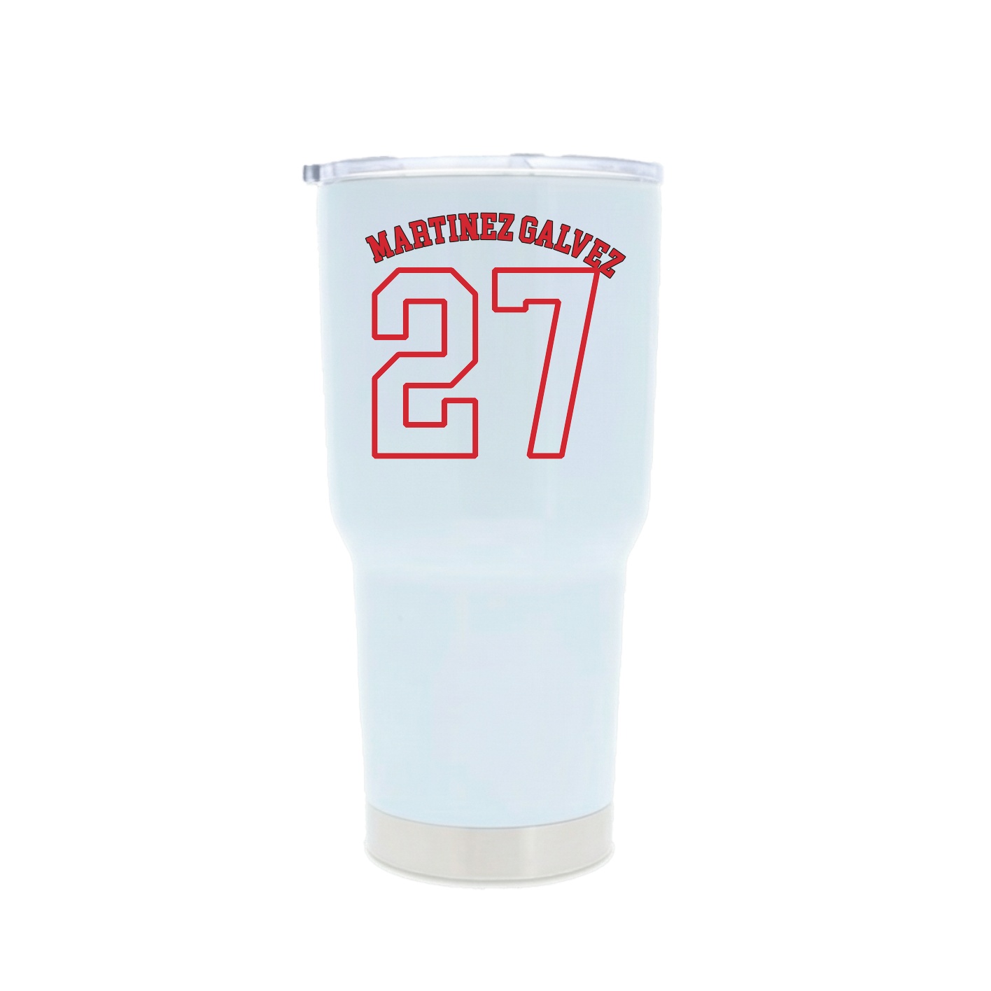 30oz Stainless Steel Tumbler — Shirsey Arch in White