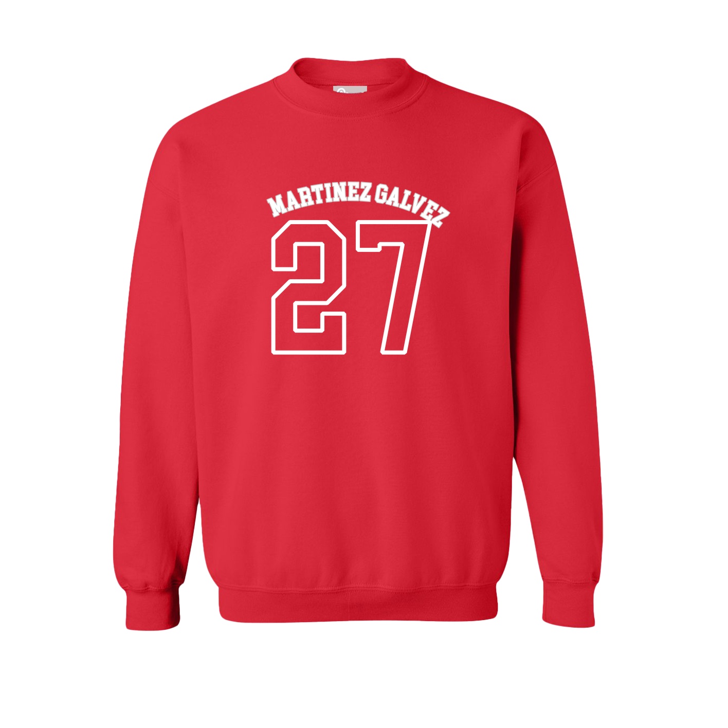 Fleece Crew — Shirsey Arch in Red
