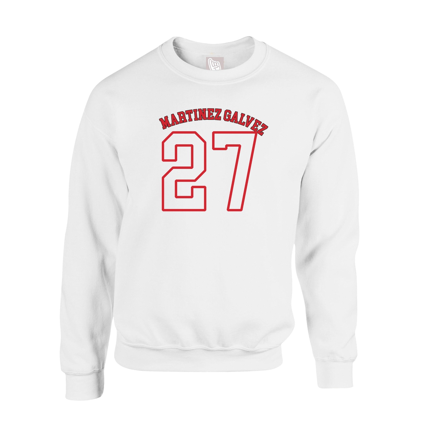 Fleece Crew — Shirsey Arch in White