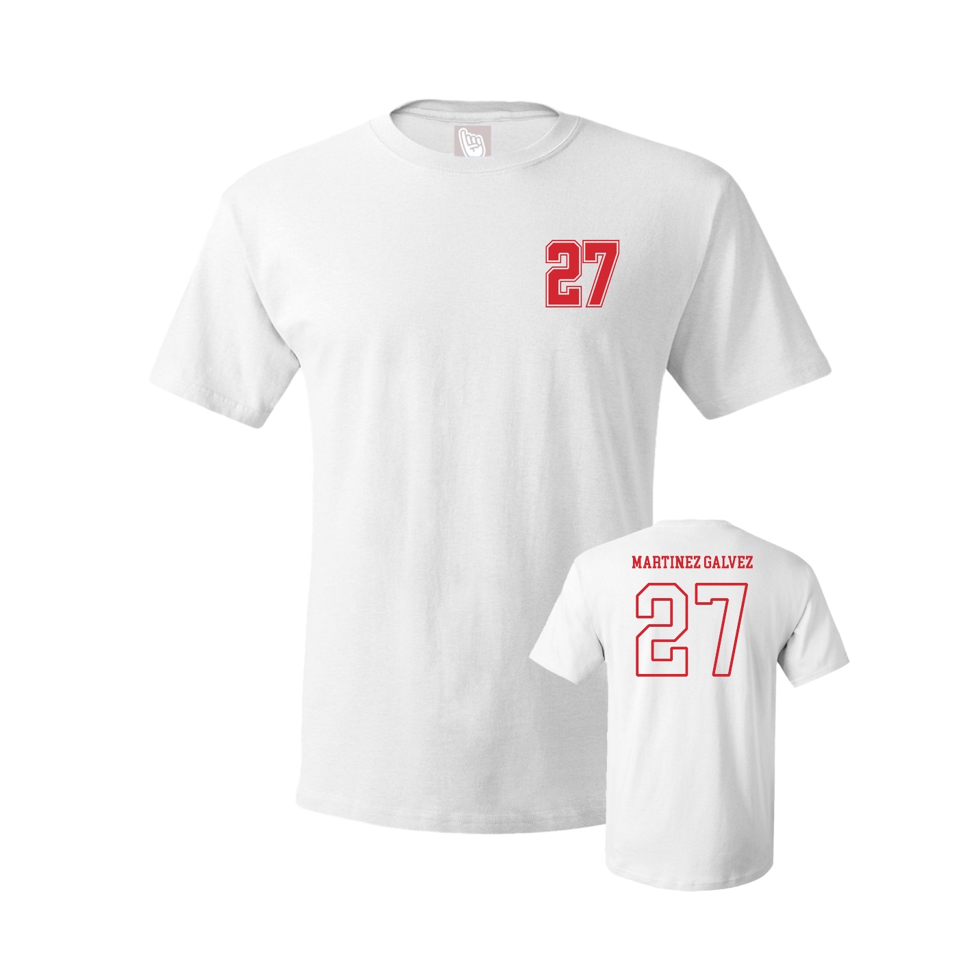 Youth Tee — Chest Back in White