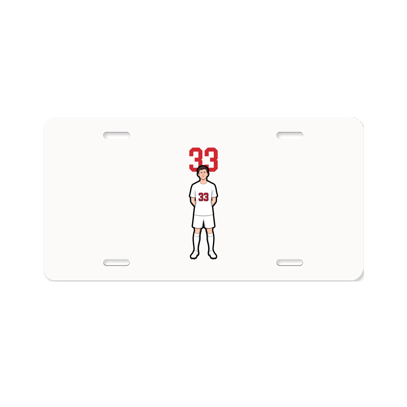 License Plate — Number Top in Classic