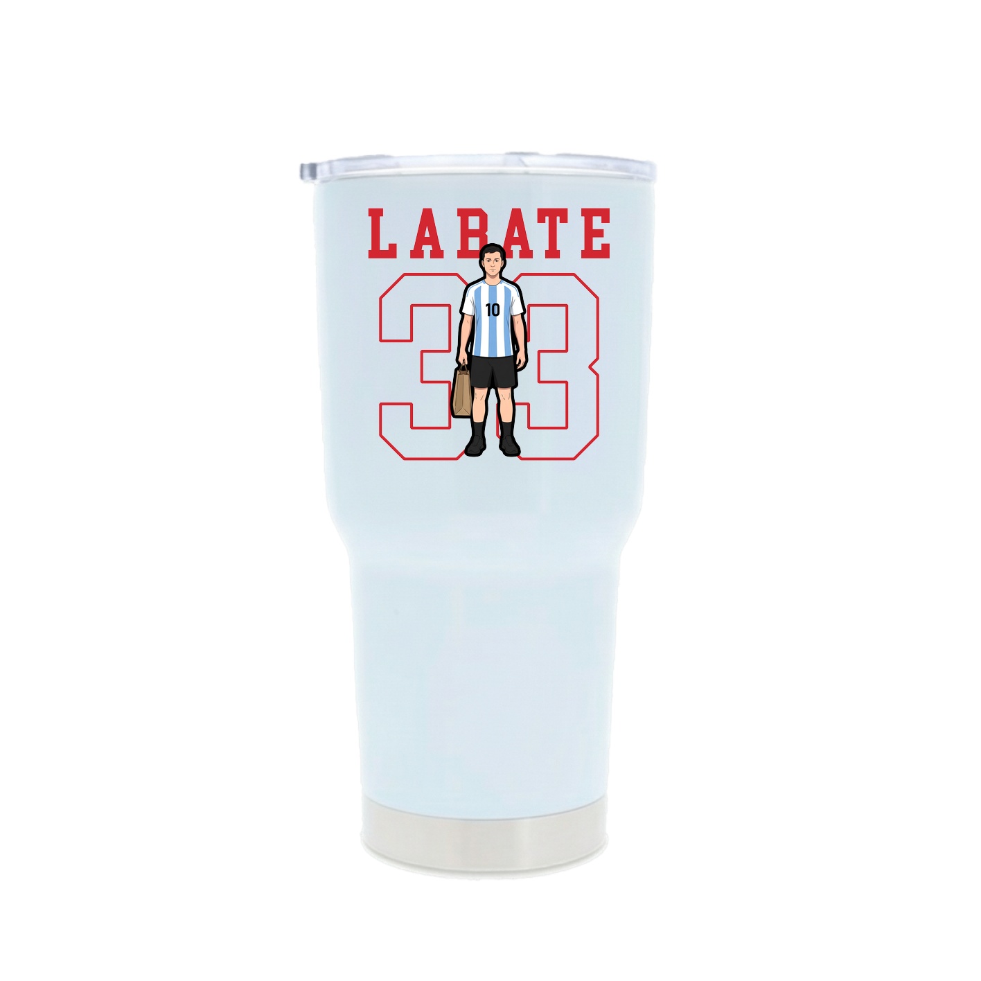 30oz Stainless Steel Tumbler — Shirsey in White