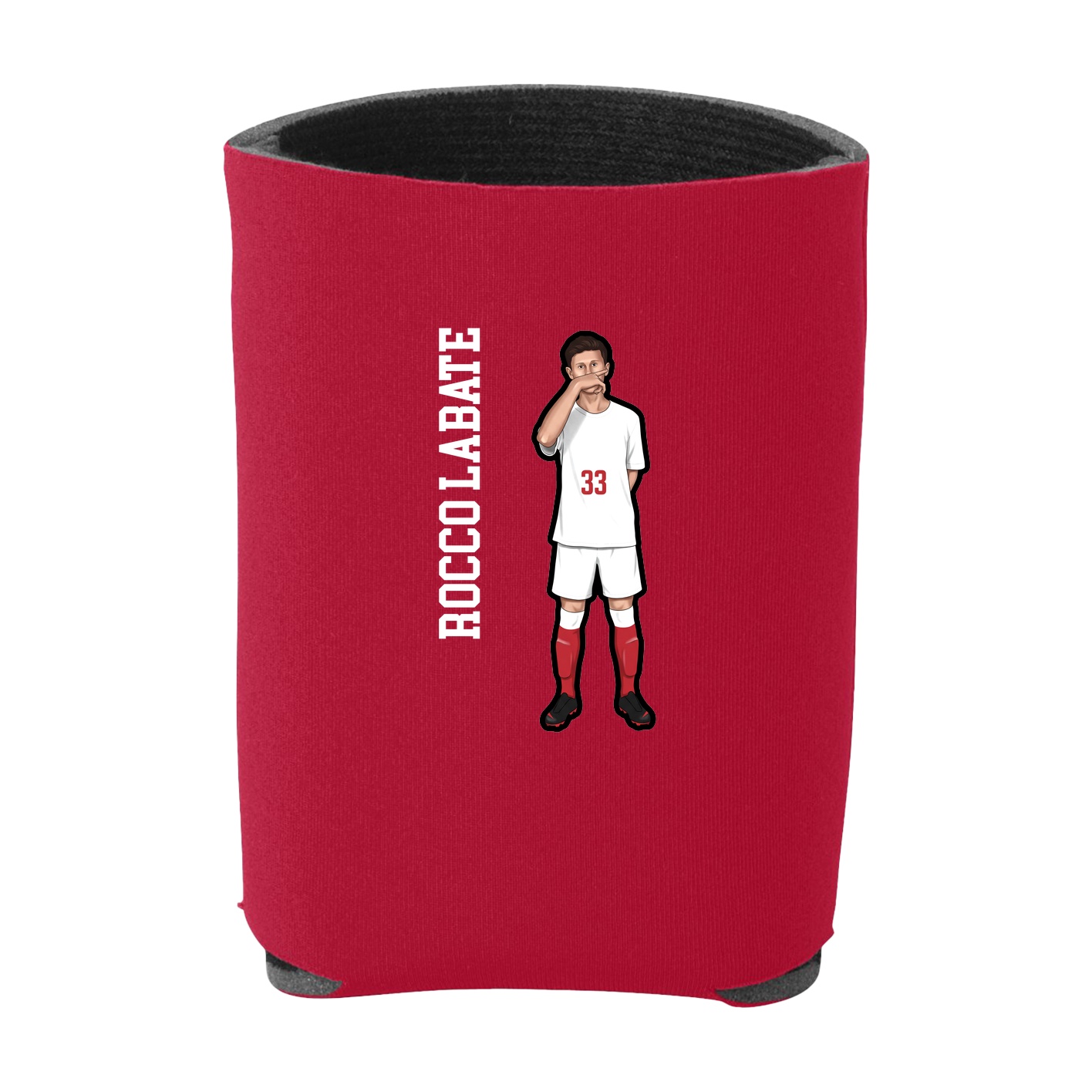 Can Holder — Name Vertical in Red