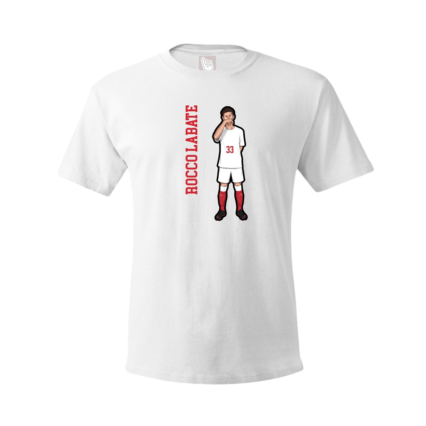 Tee — Name Vertical in White