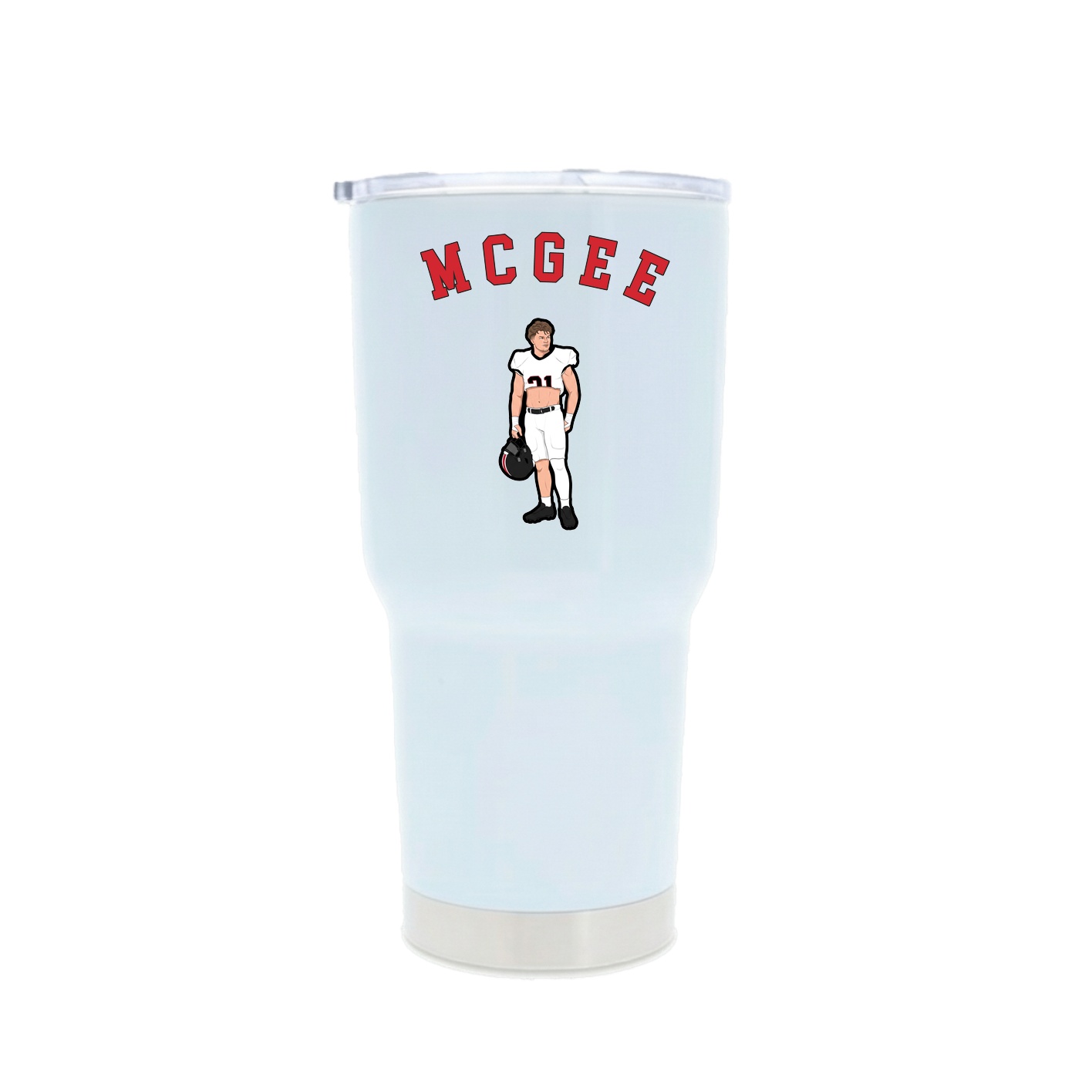 30oz Stainless Steel Tumbler — Shirsey Arch in White