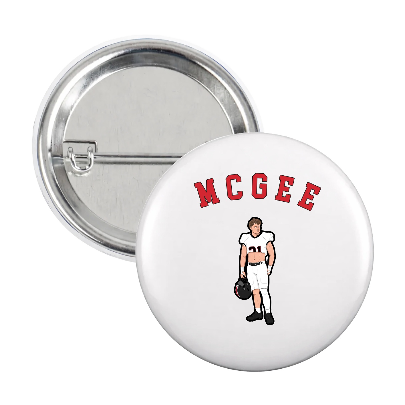Game Day Button — Shirsey Arch in White