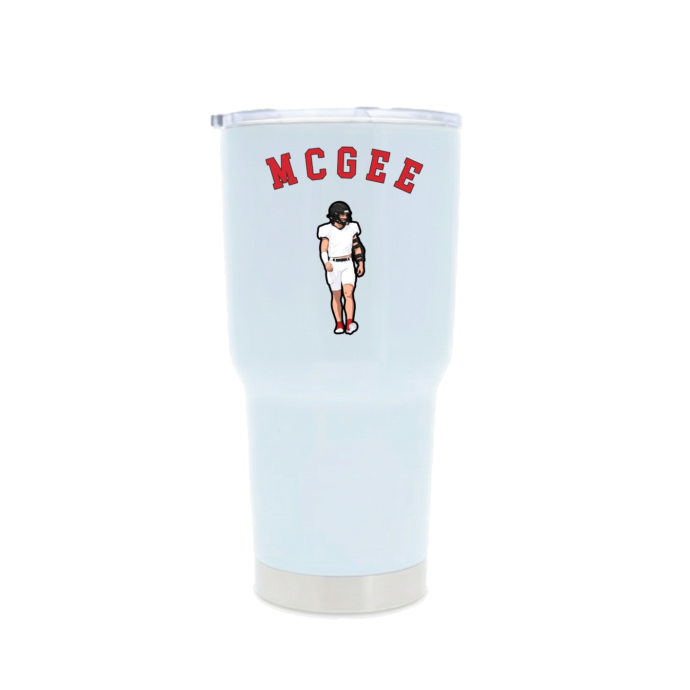30oz Stainless Steel Tumbler — Shirsey Arch in White