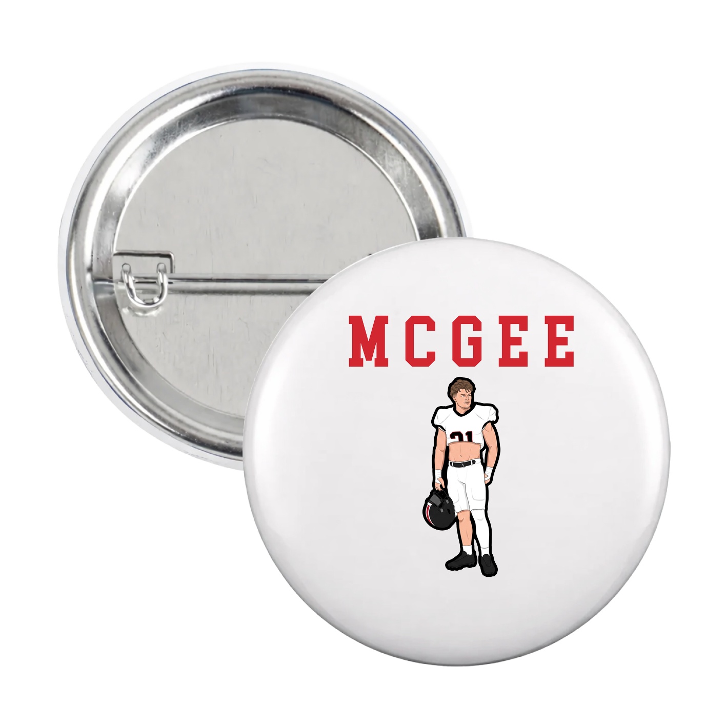 Game Day Button — Shirsey in White