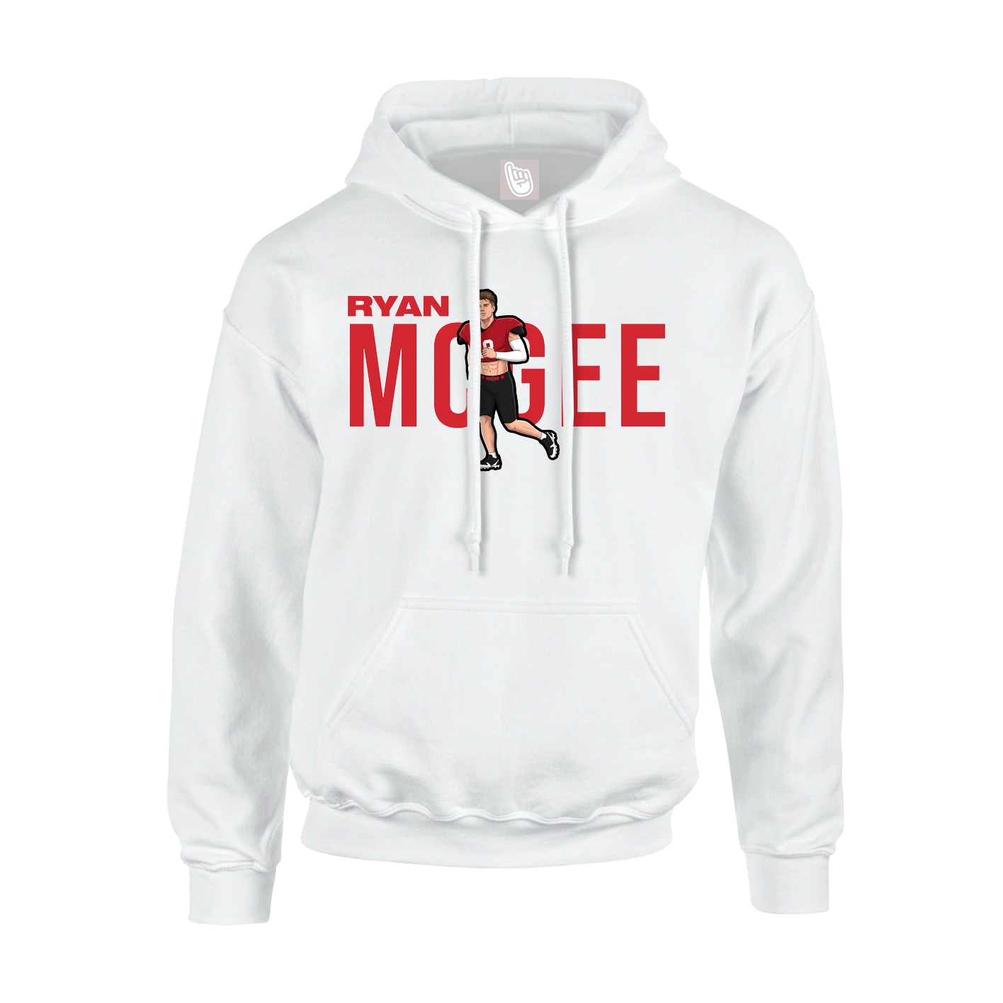 Youth Hoodie — Player Name in White