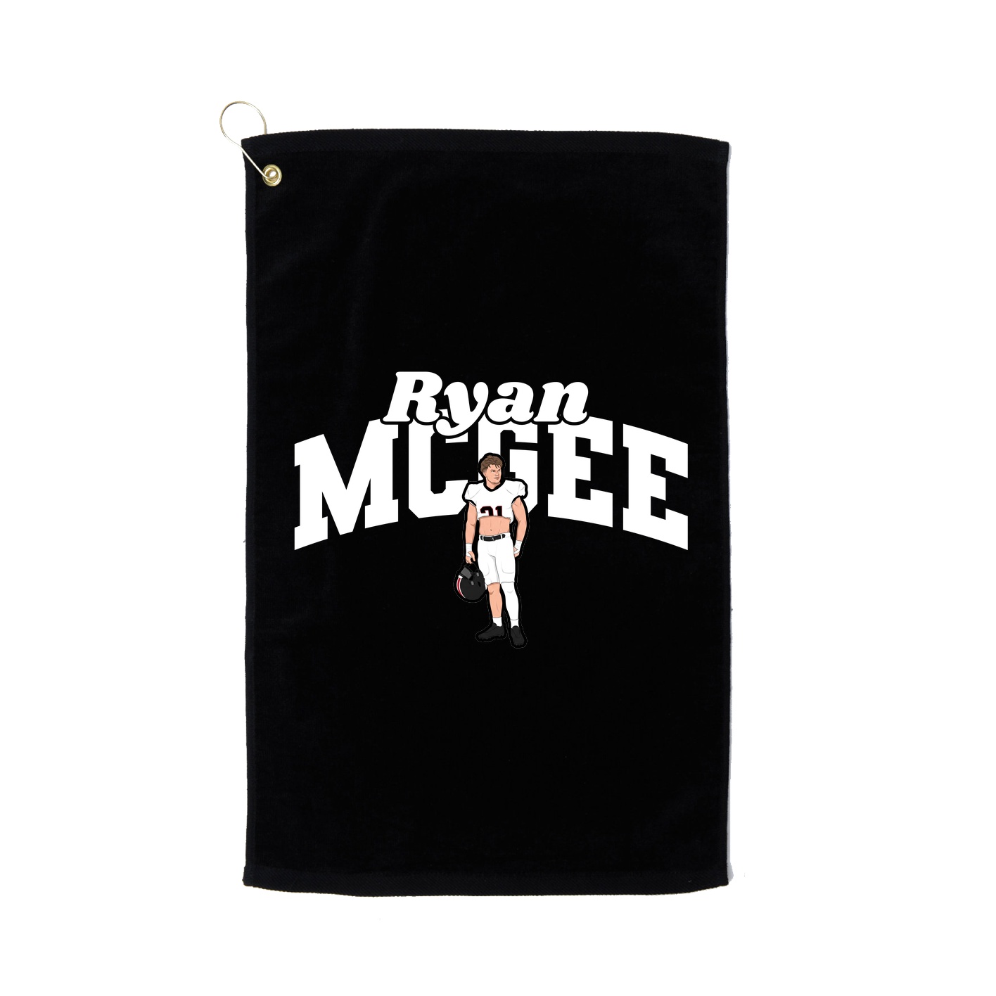 Golf Towel — Signature Arch in Black