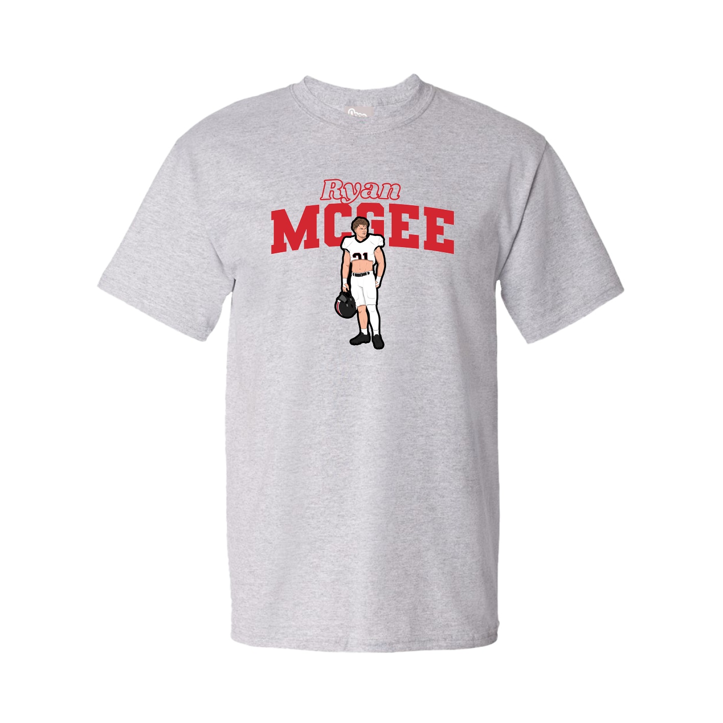 Youth Tee — Name Arch in Grey