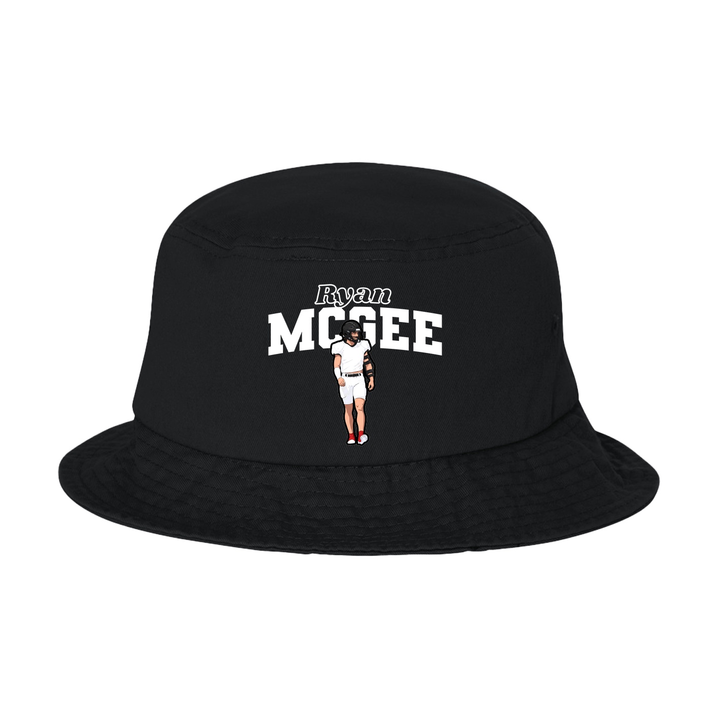 Bucket Cap — Name Arch in Black