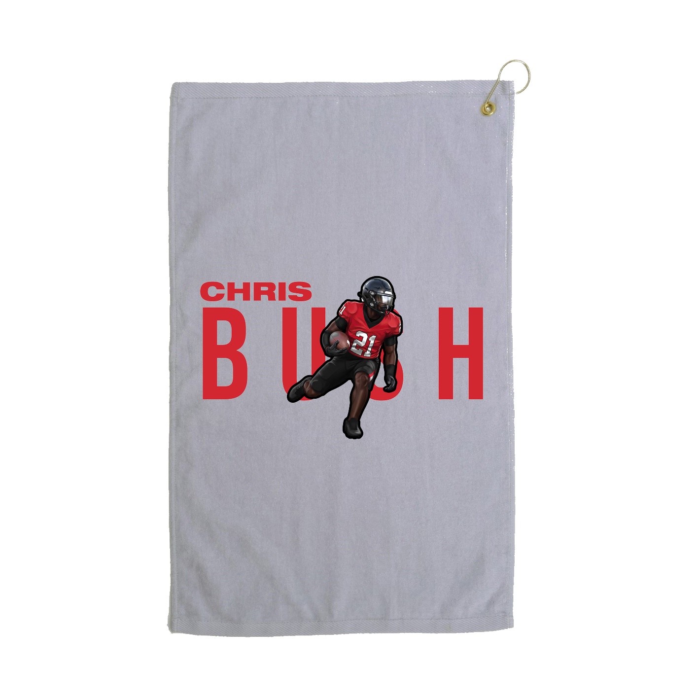 Golf Towel — Player Name in Grey