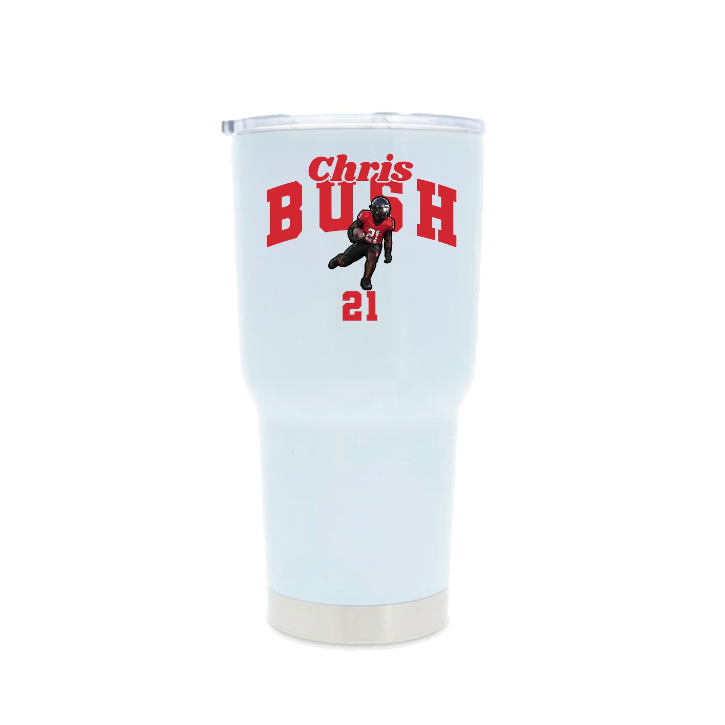30oz Stainless Steel Tumbler — Signature Arch in White