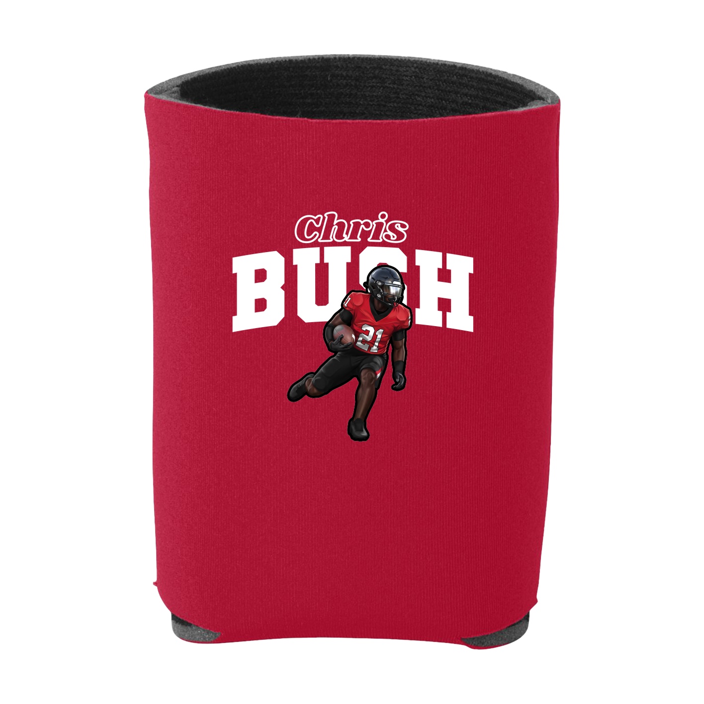 Can Holder — Name Arch in Red