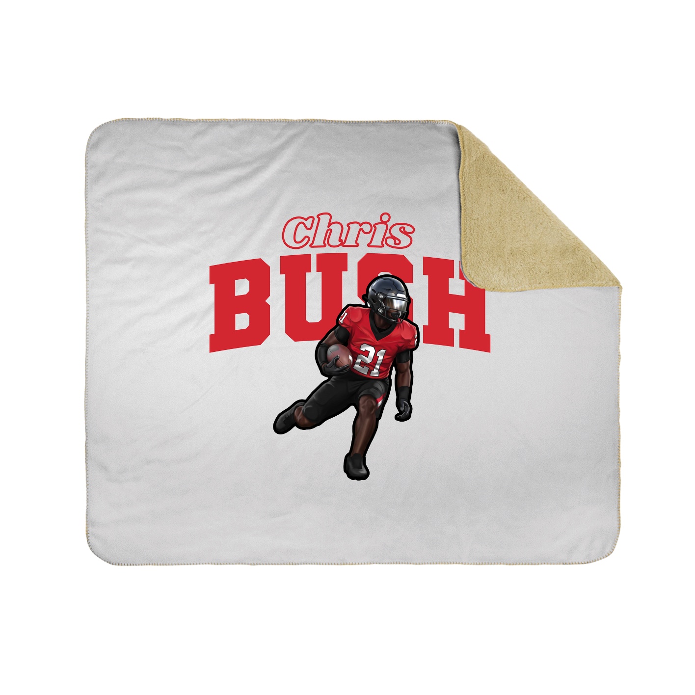 Throw Blanket — Name Arch in White