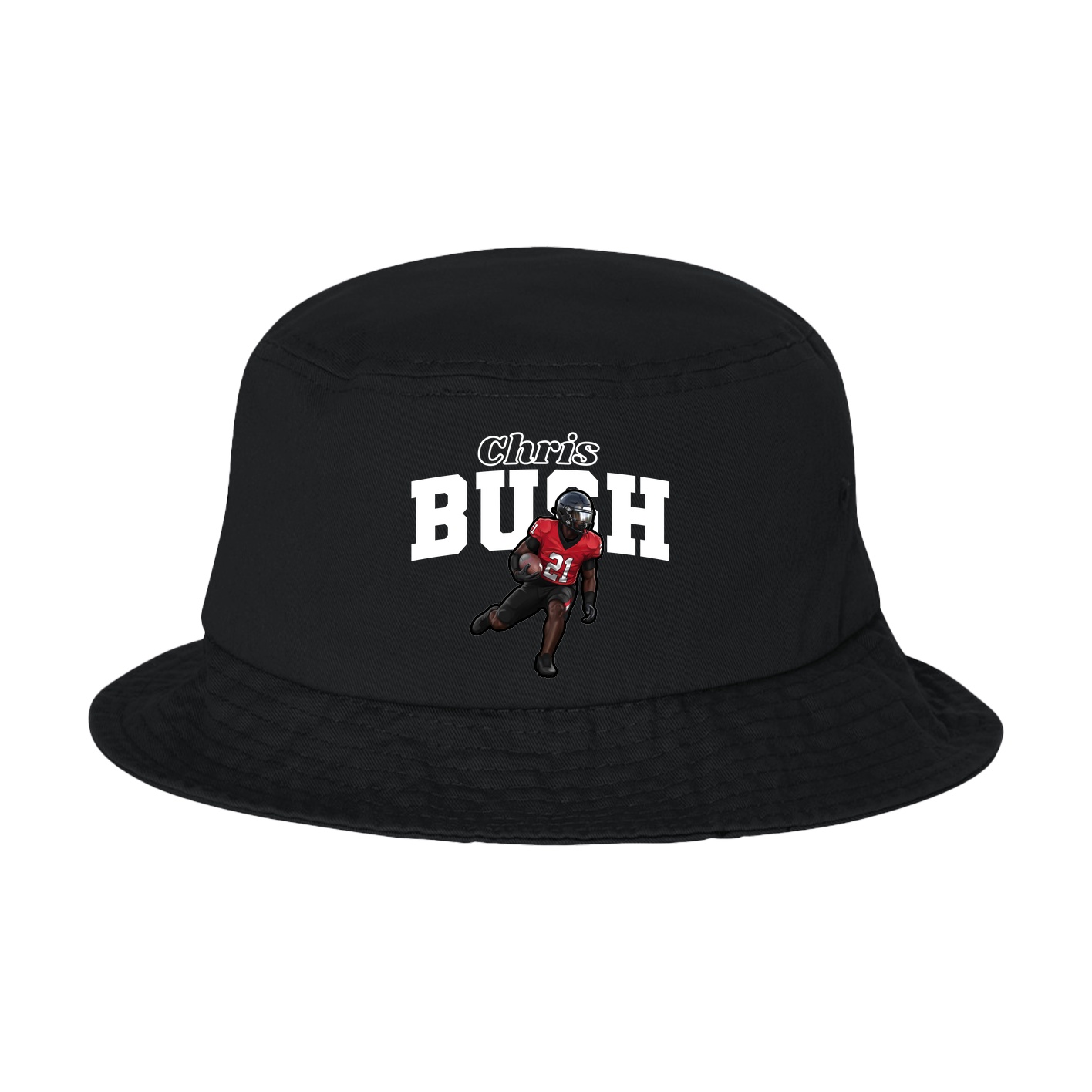 Bucket Cap — Name Arch in Black