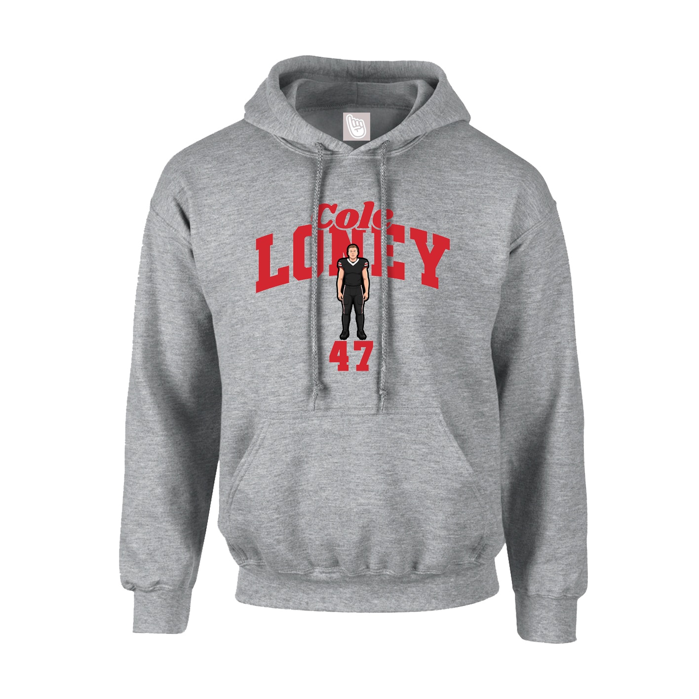 Youth Hoodie — Signature Arch in Grey