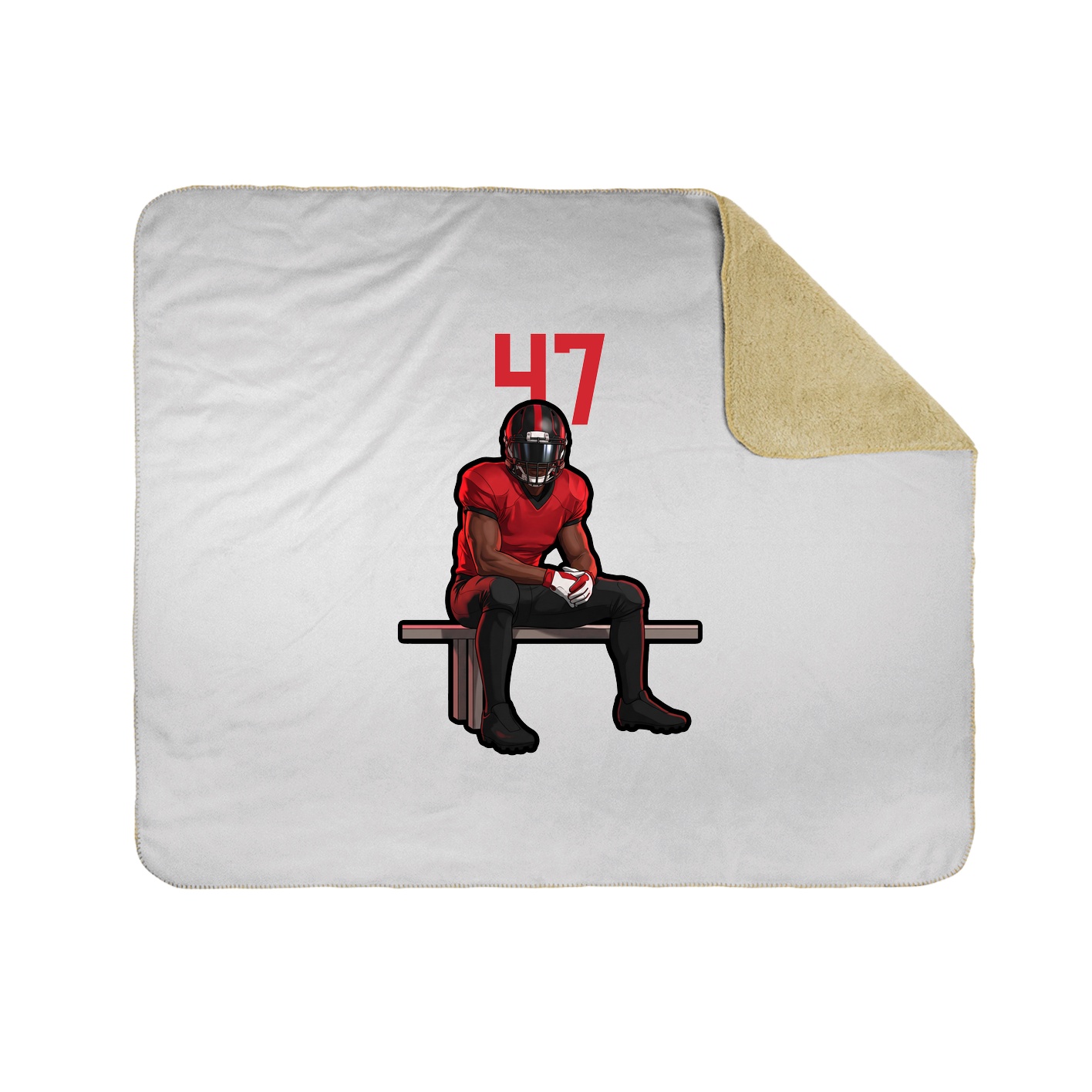 Throw Blanket — Number Top in White