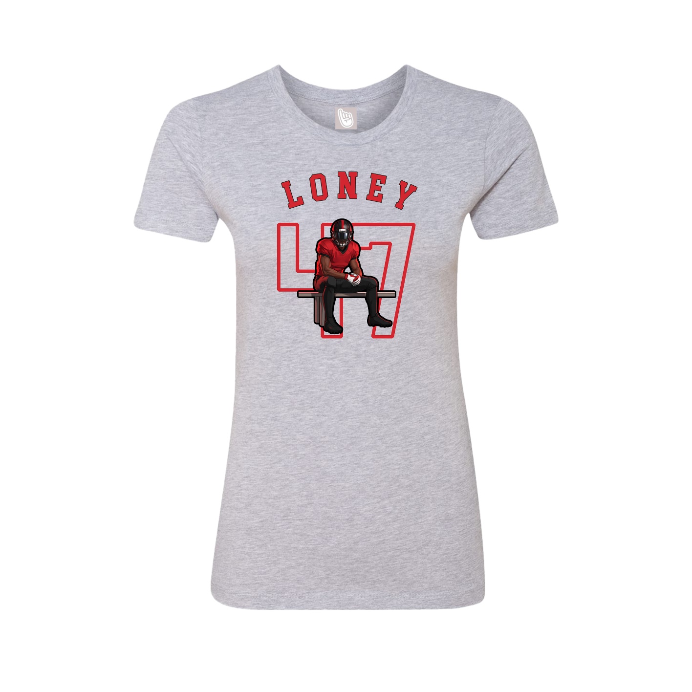 Fitted Women's Tee — Shirsey Arch in Grey
