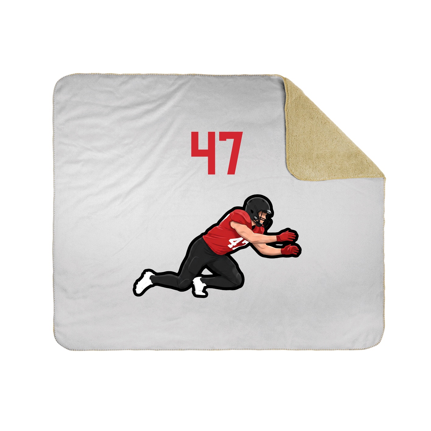 Throw Blanket — Number Top in White