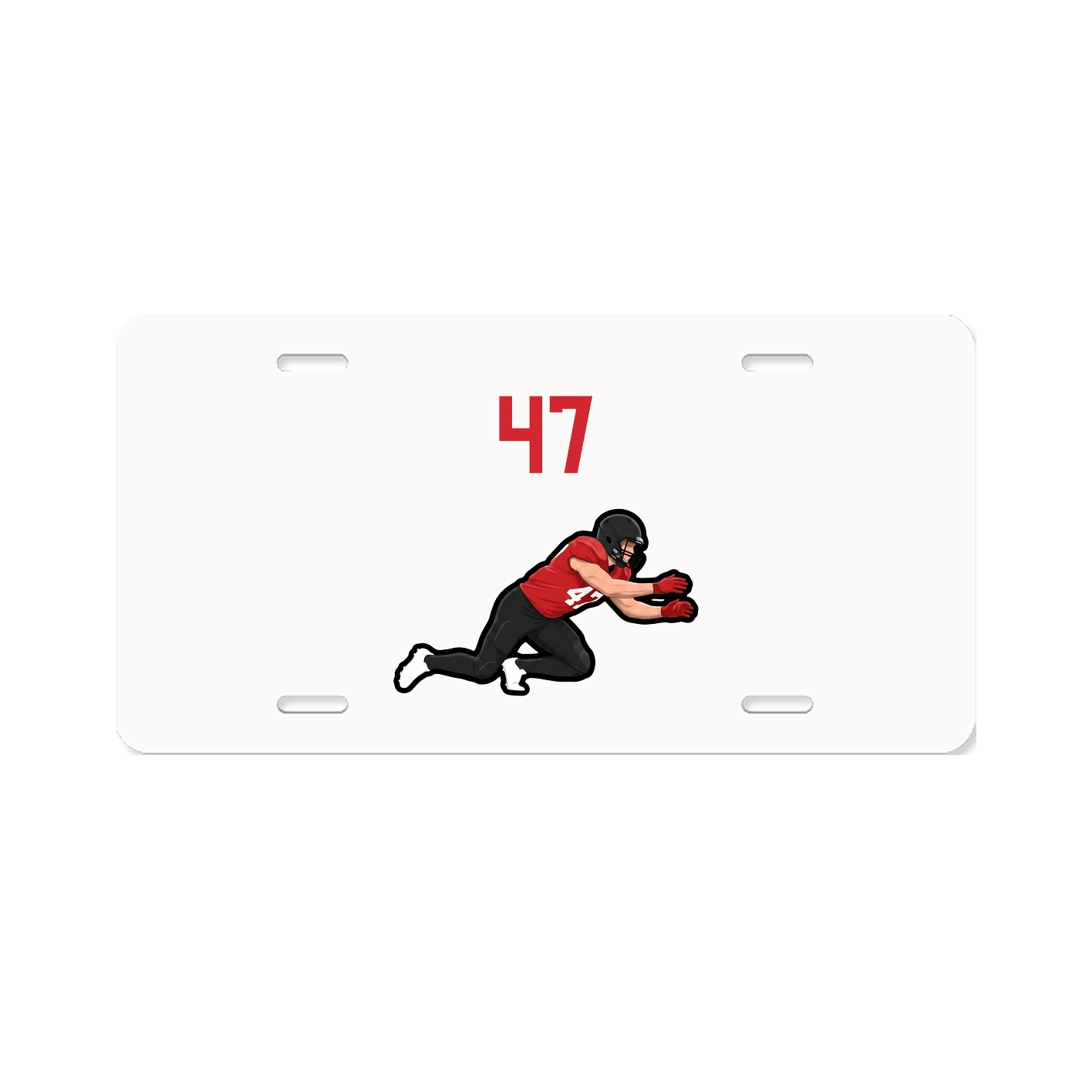 License Plate — Number Top in Classic