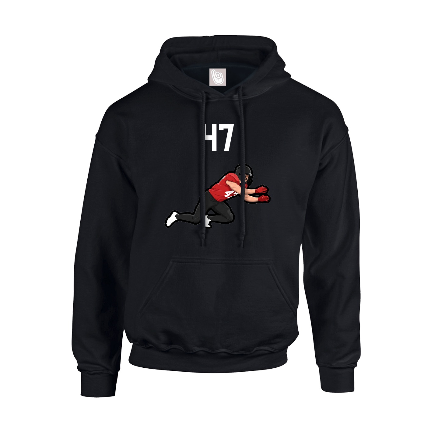 Hoodie — Number Top in Black