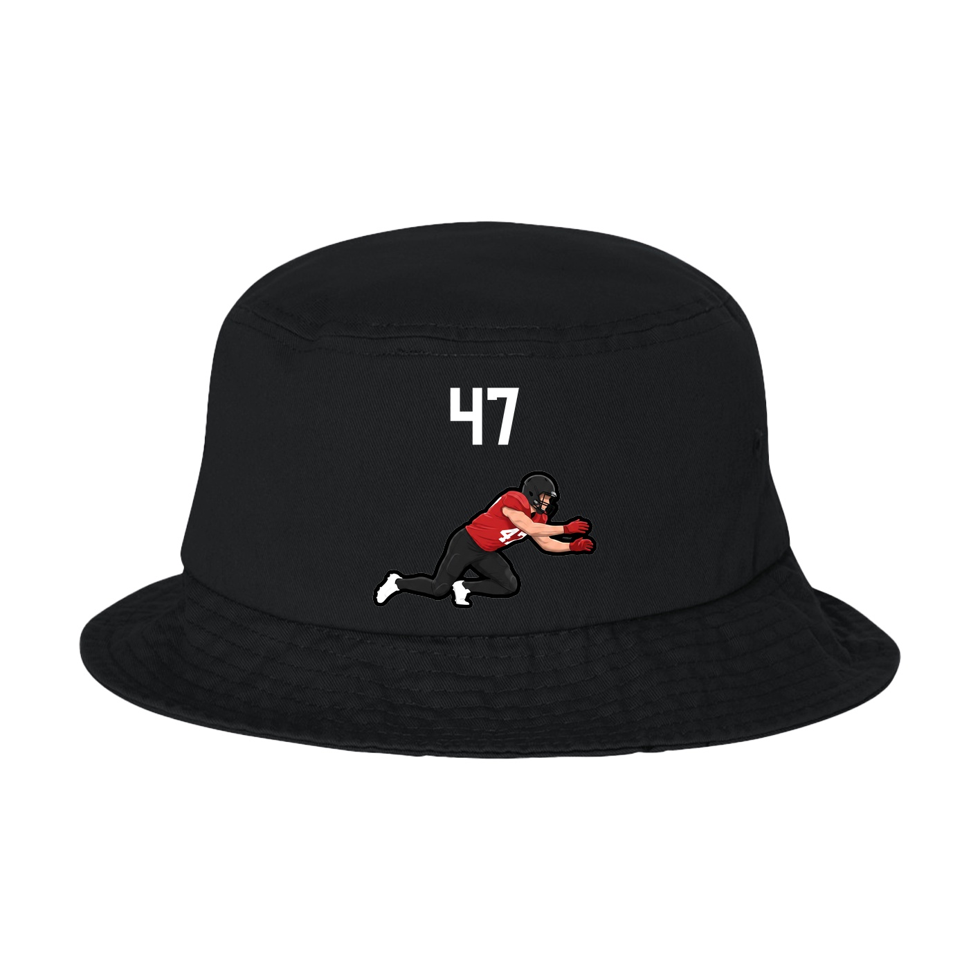 Bucket Cap — Number Top in Black