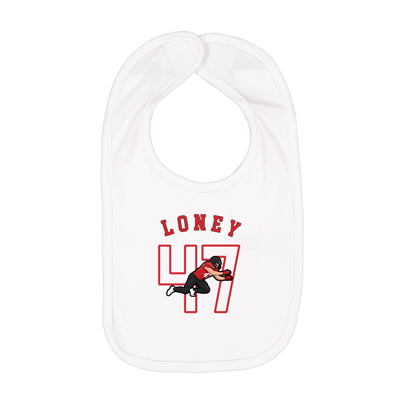 Infant Bib — Shirsey Arch in White
