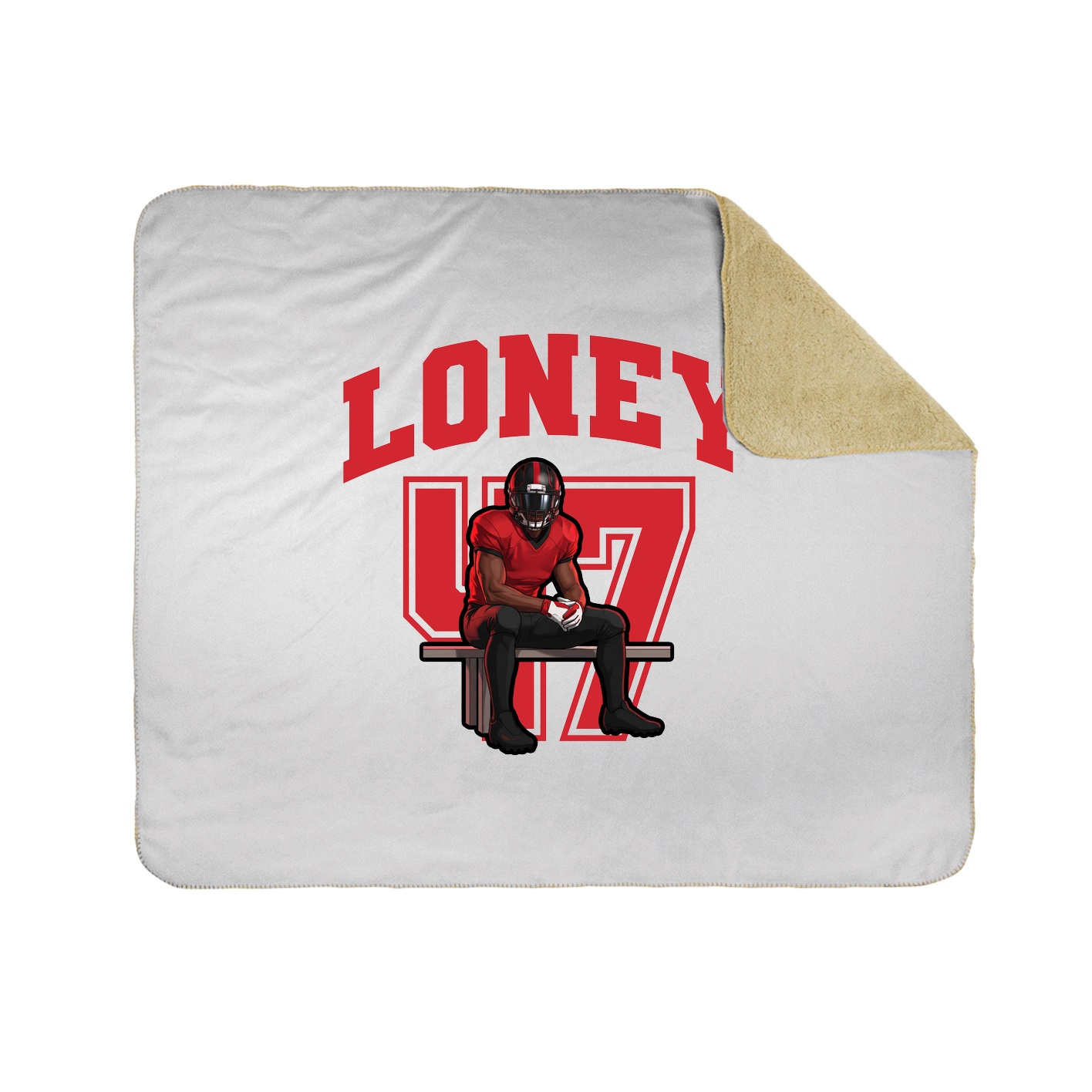 Throw Blanket — Number in White